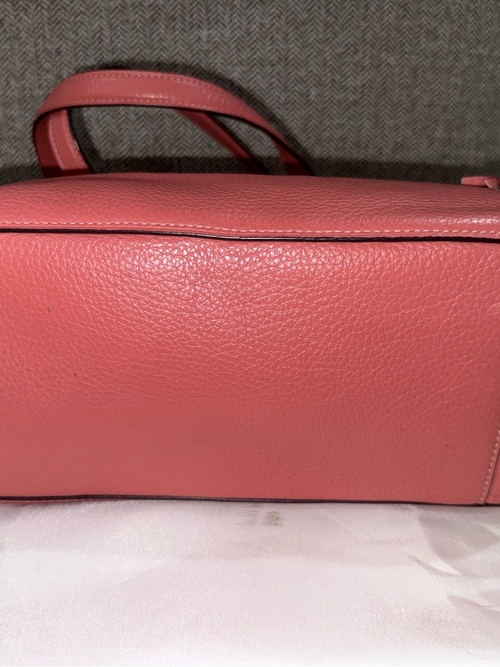 Coach F72650 Leather Elle Chain Tote Shoulder Bag In Tulip/Pink - Picture 3 of 5